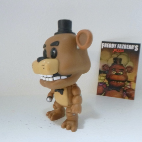 FIIVE NIGHTS AT FREDDYS GOLDEN BEAR FIGURE FUNCO wMIKE & TOP-HAT - Picture 2 of 6